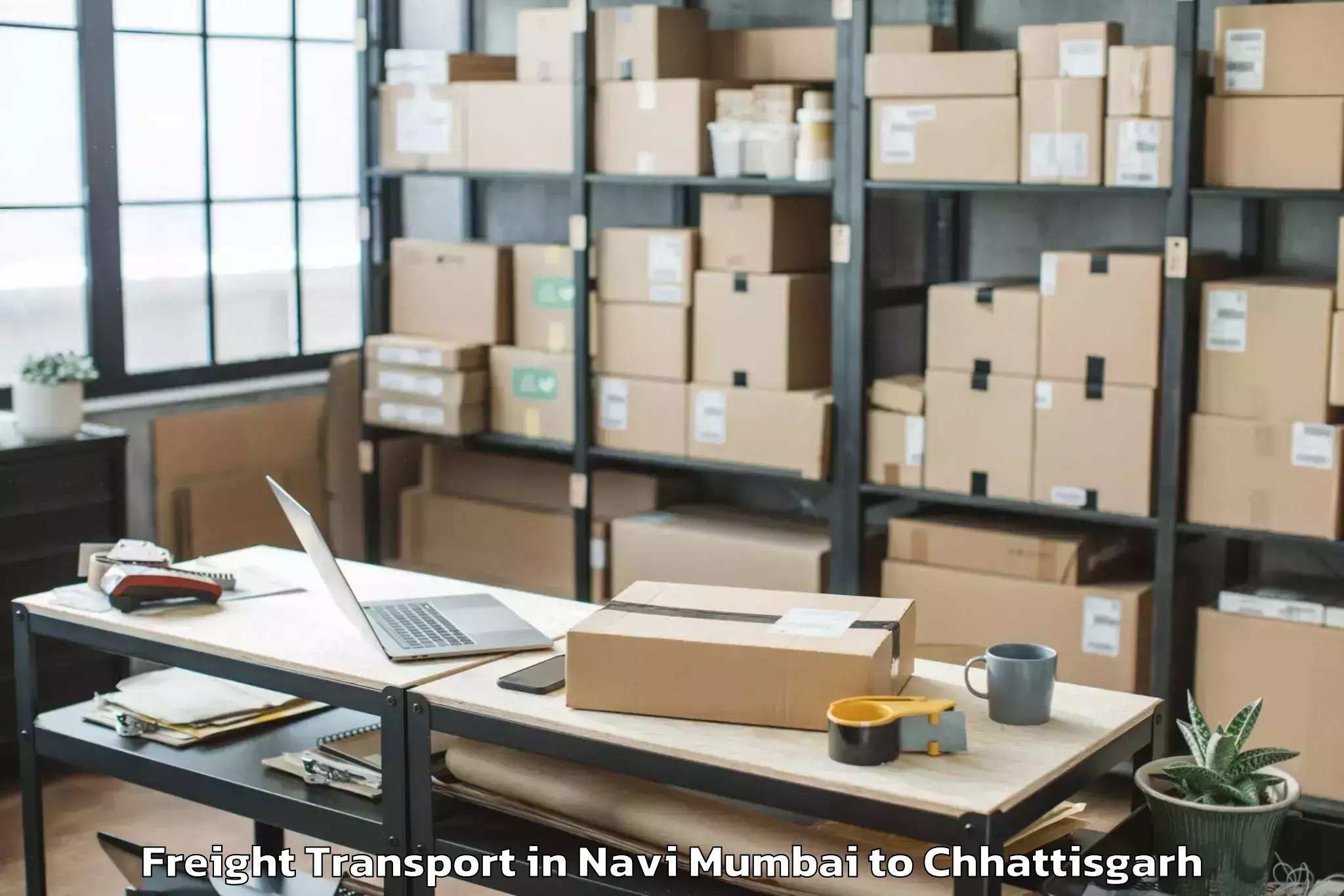 Book Navi Mumbai to Berla Freight Transport